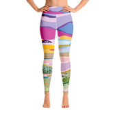 High Waist Yoga Leggings in Summer Afternoon