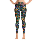 High Waist Yoga Leggings in Jungle Night