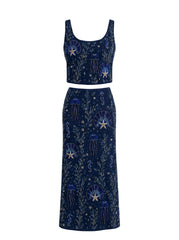 Reya Co-Ord Top in Navy