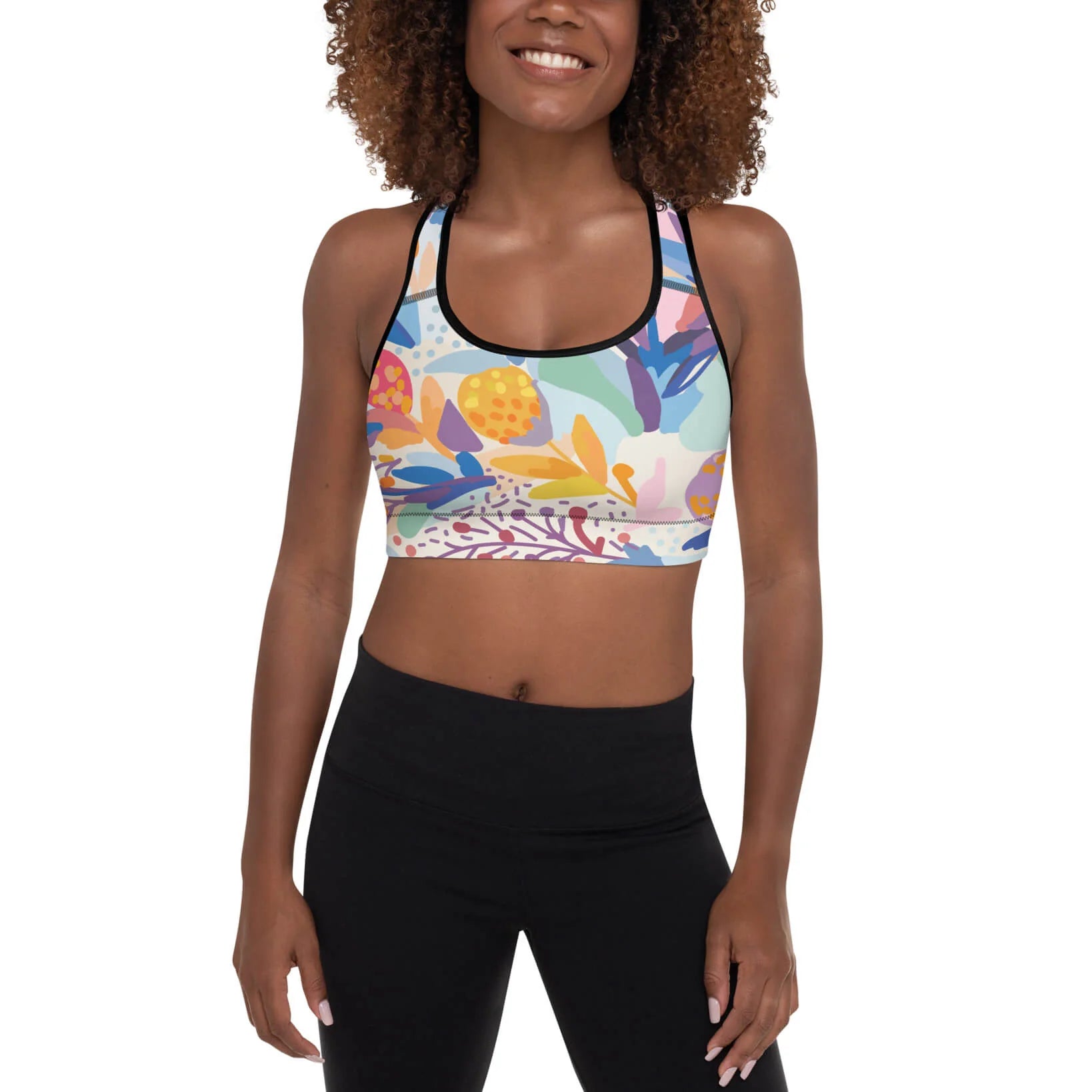 Sports Bra in Floral Garden