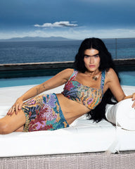 Sekushi Coastal Blue Coral Co-Ord Top