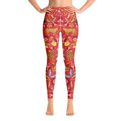 High Waist Yoga Leggings in Holiday