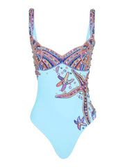 Selene Sea Shell Swimsuit in Aqua