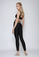 High-Waist Sculpt Leggings - Luxe Poppies