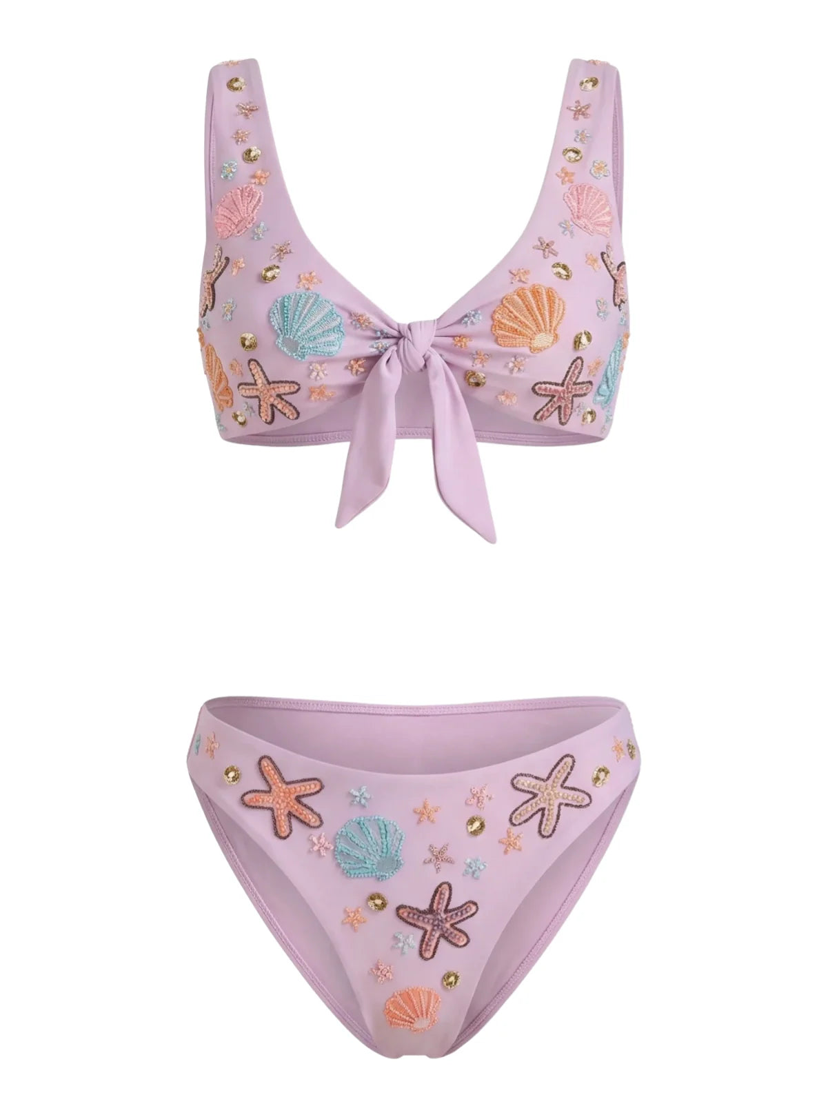 Orla Tie in the Middle Bikini Bottom Lilac