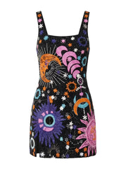 Celestial Star Mini White Dress