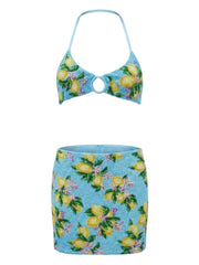 Lemon Blossom Bikini Co-Ord Skirt