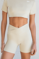 Everyday Crossover Shorts in Ivory