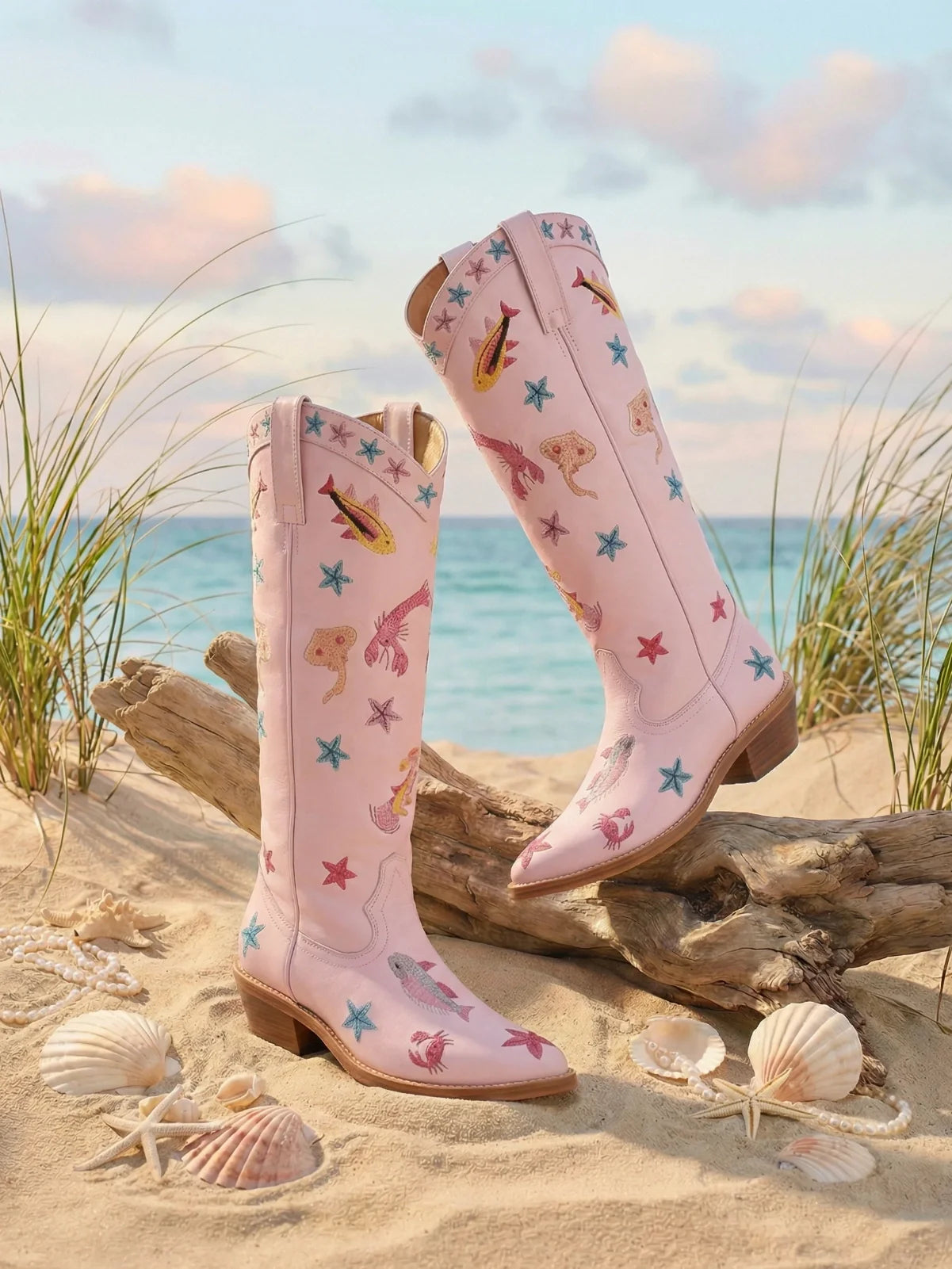 Arizona Embroidered Leather Boots