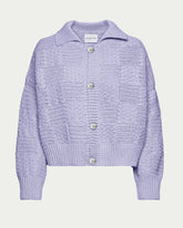 Prietema: Lilac Crochet Cotton Jacket