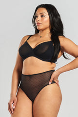 Konara Recycled-Lace Fuller-Cup Underwired Bra - Volcanic Black