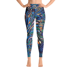 High Waist Yoga Leggings in Sprinkle Night