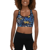 Sports Bra in Blue Leopards