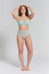 Lotus Recycled-Lace Fuller-Cup Soft Bralette - Fjordland Green