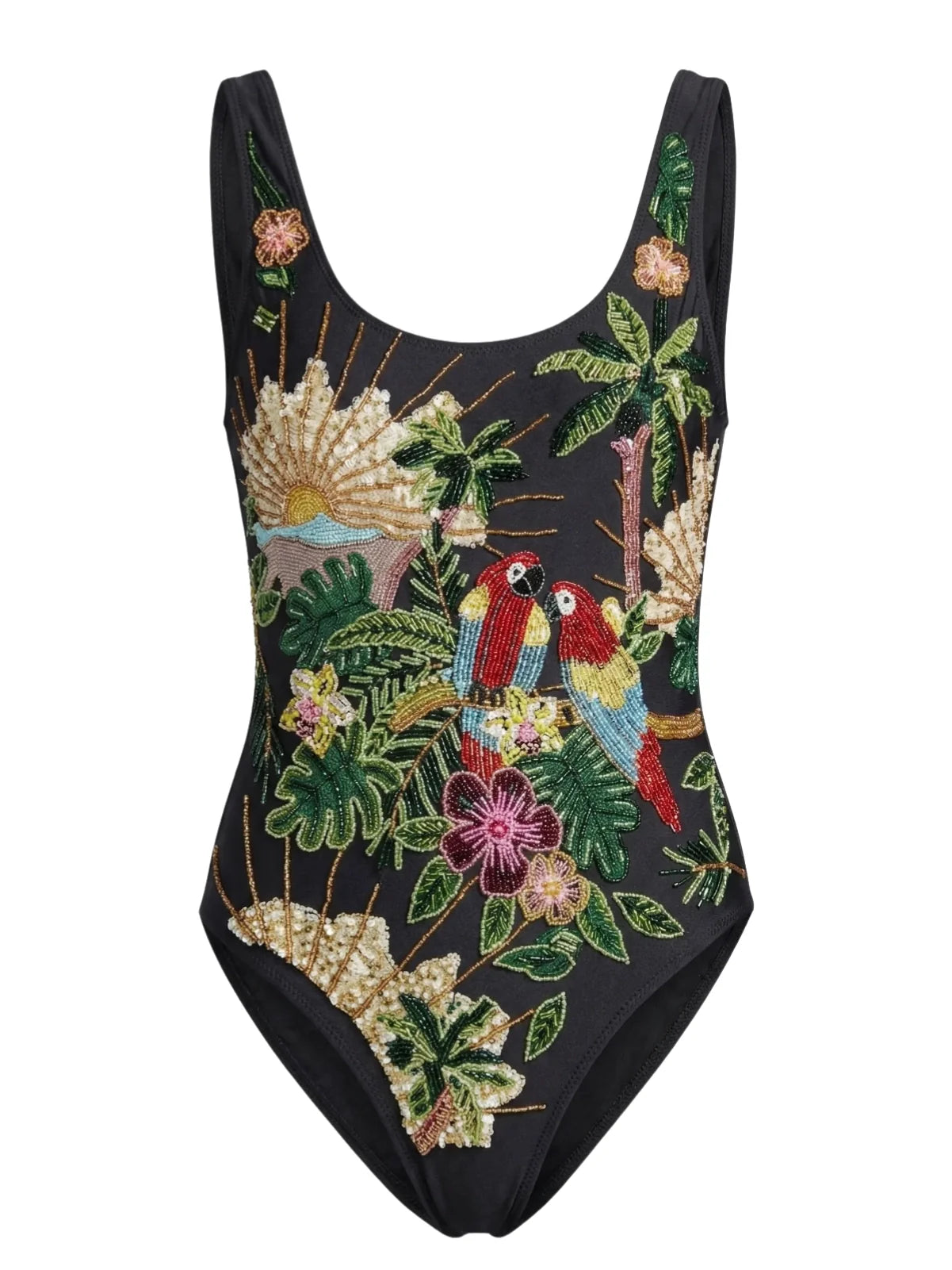 Pandora Luxe Hand Beaded Black Swimsuit