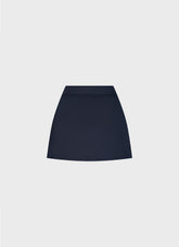 Logo Print Court Skirt - Navy Blue