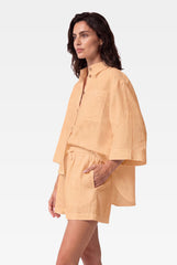 Peach Heavy Linen Shirt Perfect Days