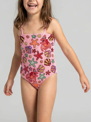 Oceanus | Disney Kids Under the Sea Fuschia Swimsuit