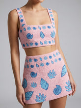 Ocean Bloom Co-Ord Skirt Pink
