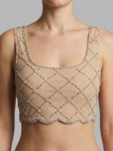 Diamonds and Pearls Nude Crop Top