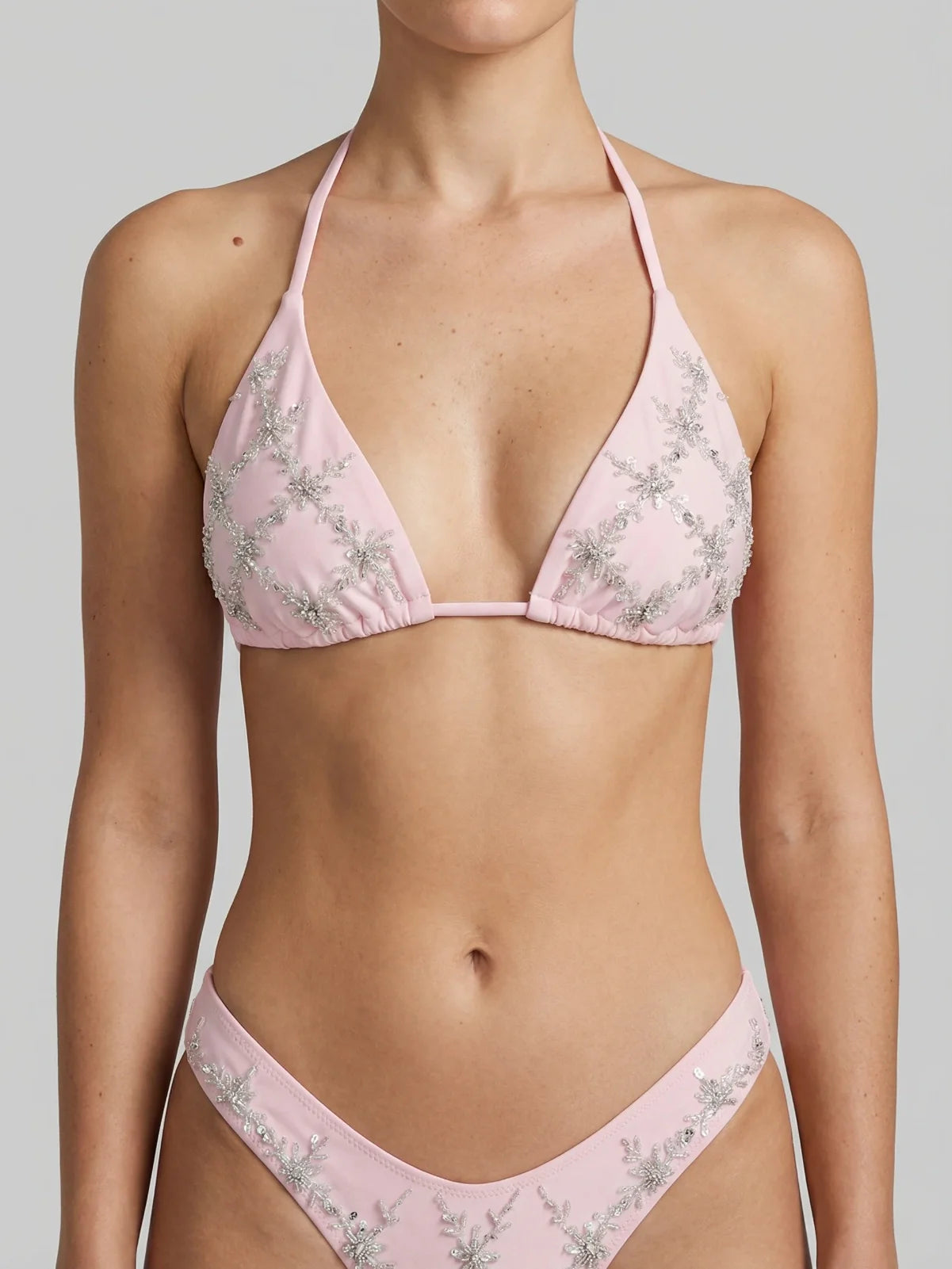 Rose Luxe Self-Tie Bikini Top