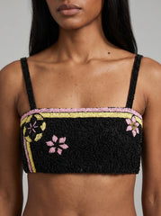 Mei Flattering Summer Luxe Co-Ord Top - Black
