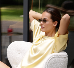 The Lady Silk T-Shirt Panna Cotta