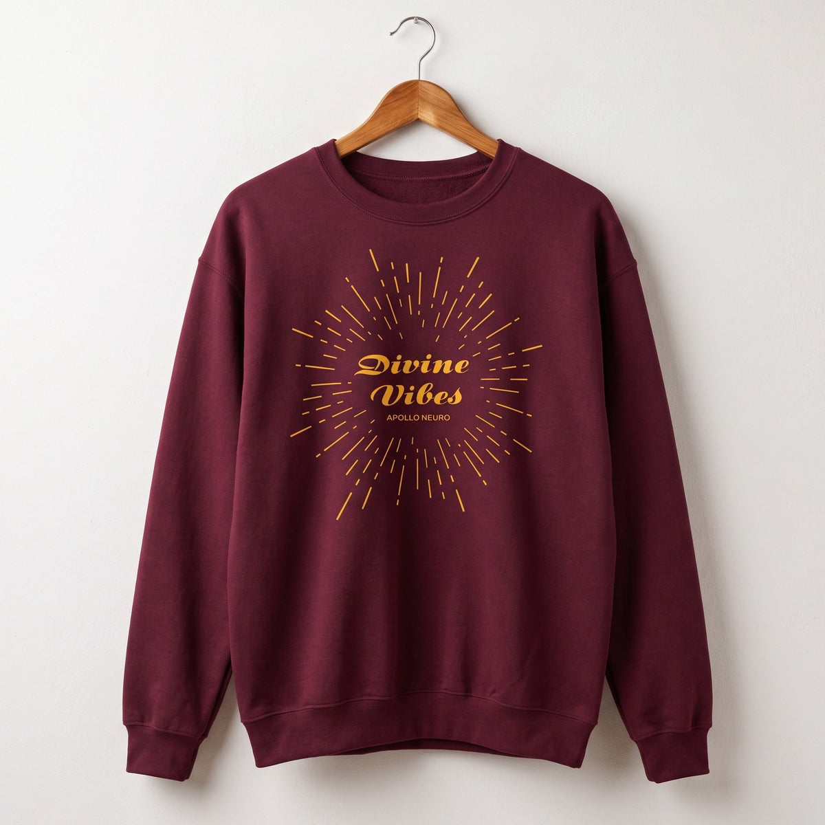 Divine Vibes Crewneck Sweatshirt — Radiant Spiritual Graphic