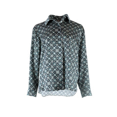 Black Crystal Neo Geo Silk Shirt