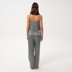 Black Crystal Neo Geo Silk Pyjama Pants