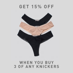 I.D. Line Fine Mesh V-Thong Nude