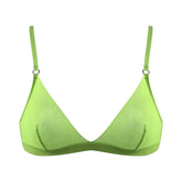 I.D. Line Soft Triangle Fine Mesh Bralette Green