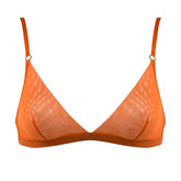 I.D. Line Soft Triangle Fine Mesh Bralette Orange