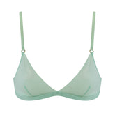 I.D. Line Soft Triangle Fine Mesh Bralette Mint Cream