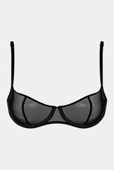 I.D. Line Underwired Fine Mesh Balcony Bra Black