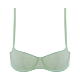 I.D. Line Underwired Fine Mesh Balcony Bra Mint Cream