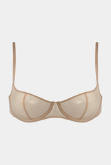 I.D. Line Underwired Fine Mesh Balcony Bra Nude