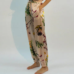 FLYING FLOWER Silk Pyjama Pants