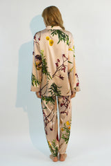 FLYING FLOWER Silk Pyjama Shirt