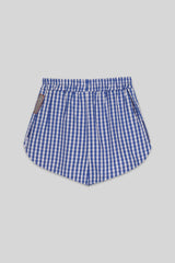 FREEDOM SHORTS - BLUE GINGHAM POPLIN