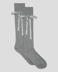 Prima Cotton With Satin Ribbon Socks