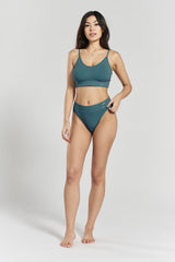 Acacia Seamless Stretch-Bamboo Bralette - Seabed Blue
