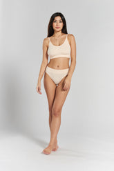 Acacia Seamless Stretch-Bamboo Bralette - Shoreline Peach