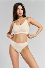 Acacia Seamless Stretch-Bamboo Bralette - Shoreline Peach