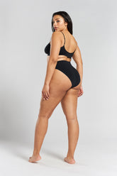 Acacia Seamless Stretch-Bamboo Bralette - Volcanic Black