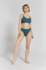 Asagao Seamless Stretch-Bamboo Briefs - Seabed Blue