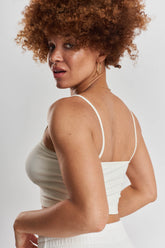 Canzo Seamless Stretch-Bamboo Cami - Moonlight White