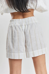 Lomandra Ethical-Cotton Pyjama Shorts - Summer Sand Beige