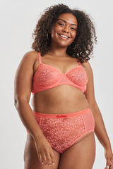 Betula Recycled-Tulle Underwired Balconette Bra - Canyon Peach