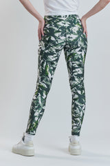 Cycad Recycled-Fabric Performance Leggings - Leaf Print